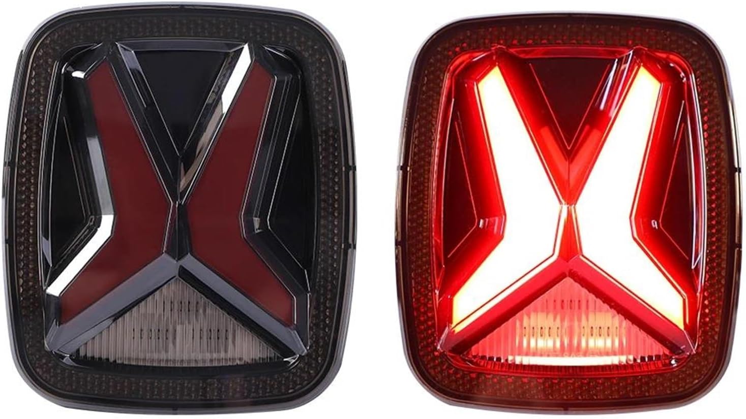 Tail Light Car LED Tail Lights For Jeep For Wrangler TJ XJ YJ Taillights With DRL Turn Signal 30w Universal Modification Reverse Lamp 12V Tail Light Assembly