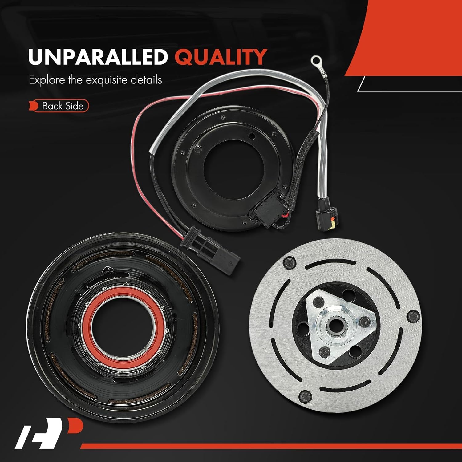 A-Premium Air Conditioner AC Compressor Clutch Kit Compatible with Jaguar E-Pace F-Pace F-Type XE XJ & Land Rover Range Rover 2013-2022, Range Rover Sport, Discovery, Discovery Sport, LR4, Defender 90