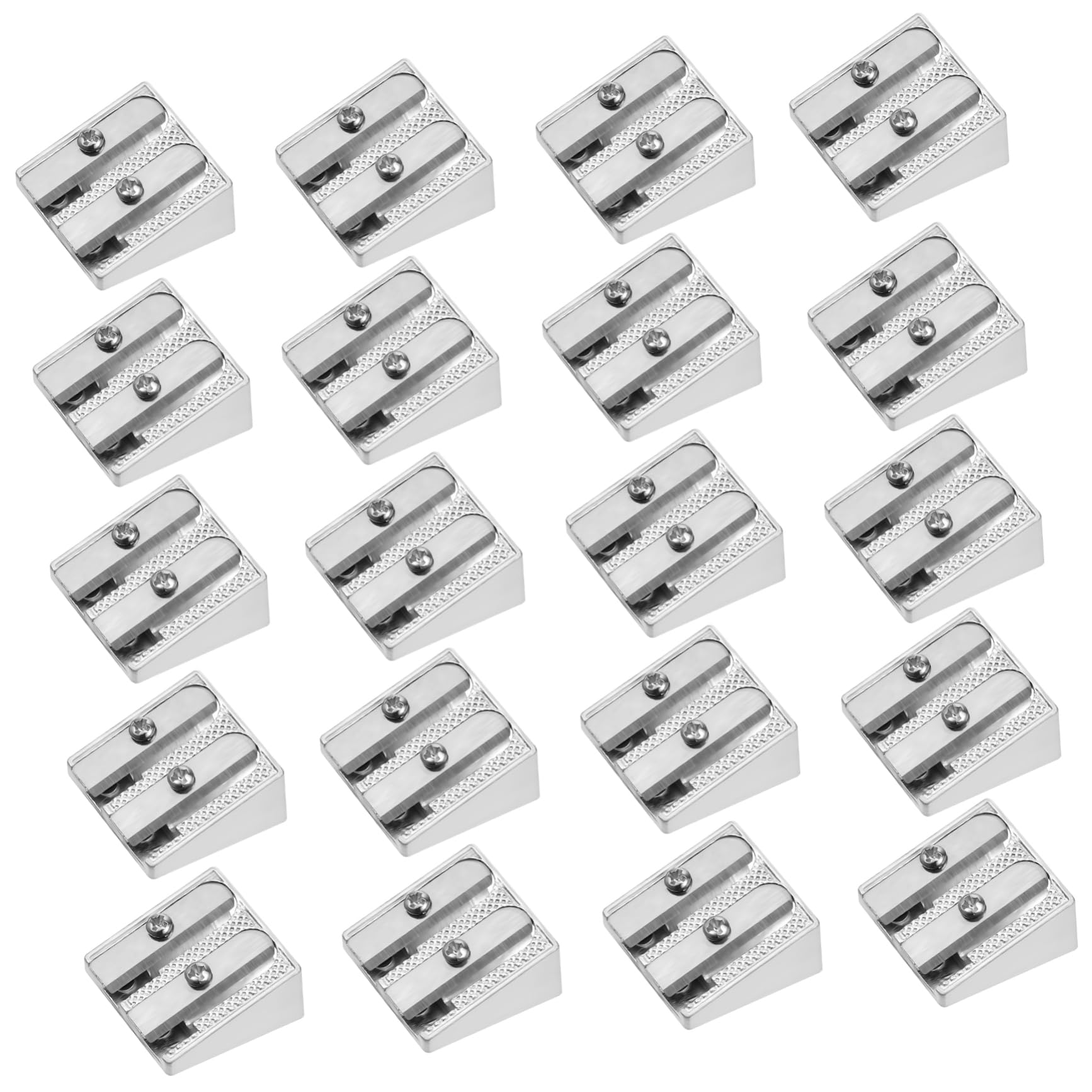 100pezzi Temperamatite Manuale Alluminio Strumento Portatile Per Ufficio e Scuola Facile Usare e Leggero Per Punte