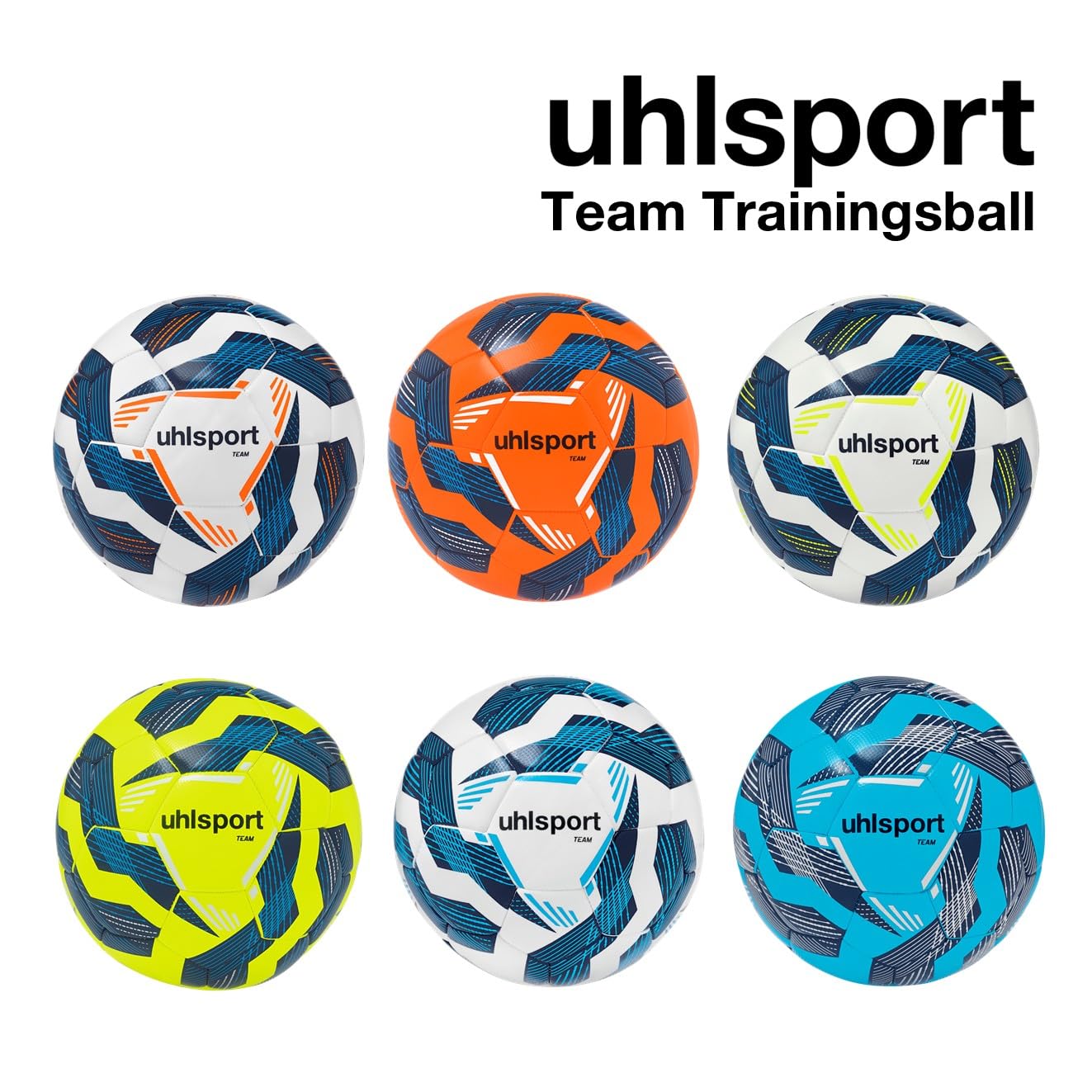 uhlsport Team Football Ballons de Foot d'équipe - Ballons d'entraînement durables pour l'entraînement d'équipe - Football pour Enfants et éveil, Taille 3, Taille 4 et Taille 5 - 2