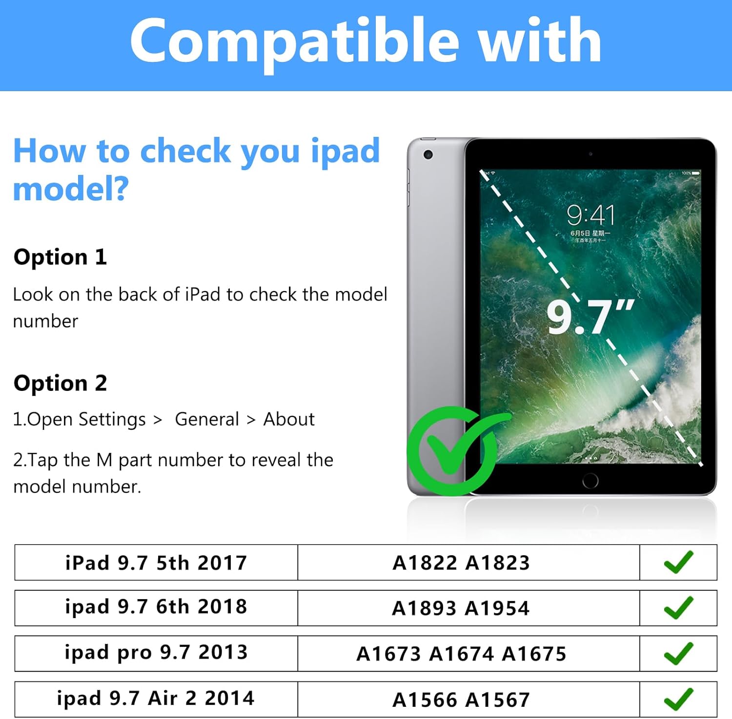 roiskin ipad 6th 5th generation case 9.7 inch, pro 9.7, air 2 with 360 kickstand hand strap [screen protector, 15ft drop protection]heavy duty air 2 /pro 9.7 / ipad 6th 5th gen case for kids women men black+red