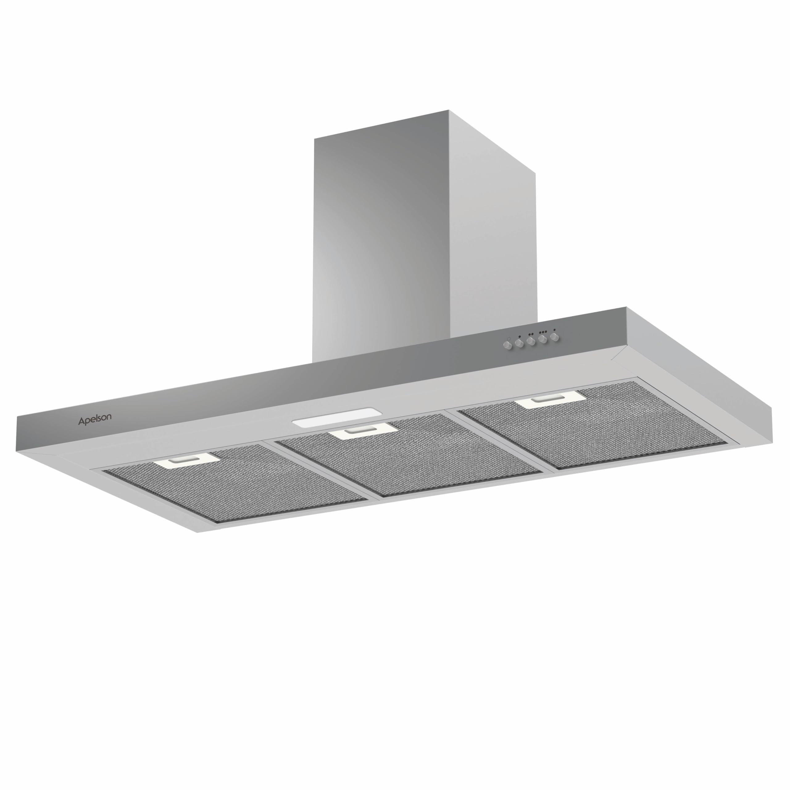 Apelson Cappa aspirante Cucina TALIA 901 X/A 3 Livelli Rimozione Controllo Meccanico Capacità 299 m3/h Silenziosa 61 dB LED Facile Installazione Colore Grigio Inox