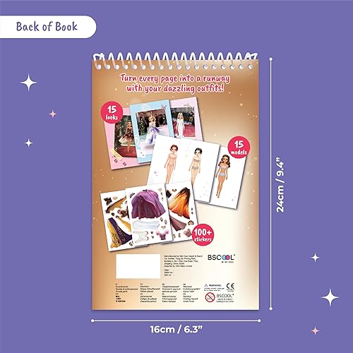 Miniatura 5 de Libros de disfraces con pegatinas - Libro de actividades con pegatinas para niños. Aprende diseño de moda para niñas con pegatinas y guías para