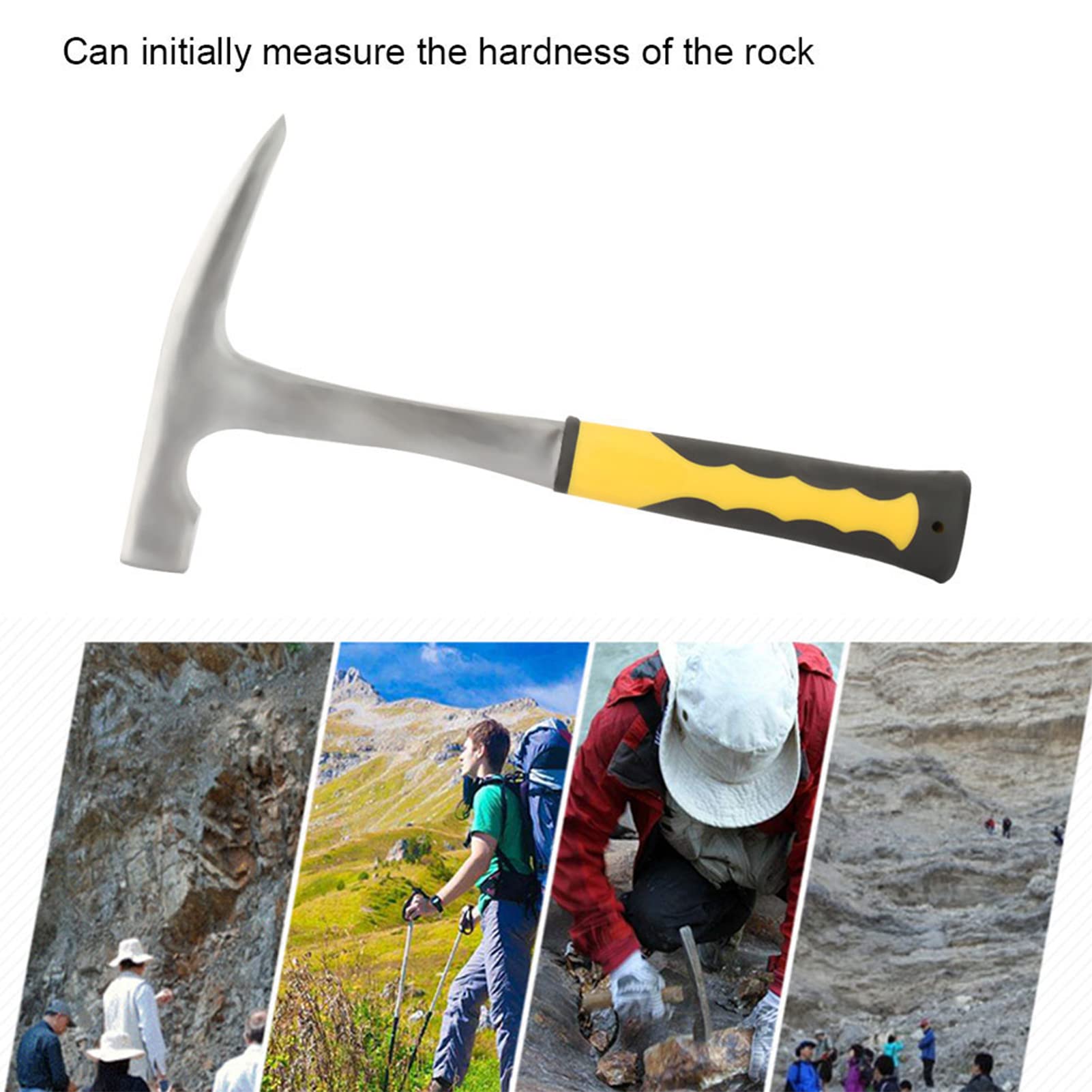 Geological Survey podwójna głowica z płaskim ustem cegły młot młotek Hammer 500 g do pomiaru skalnego