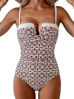 Aidonger Women's Push Up Wrap Swimsuit Tummy Control One Piece Bathing Suits Bandeau Color Block Slimming Swimwear Price In India