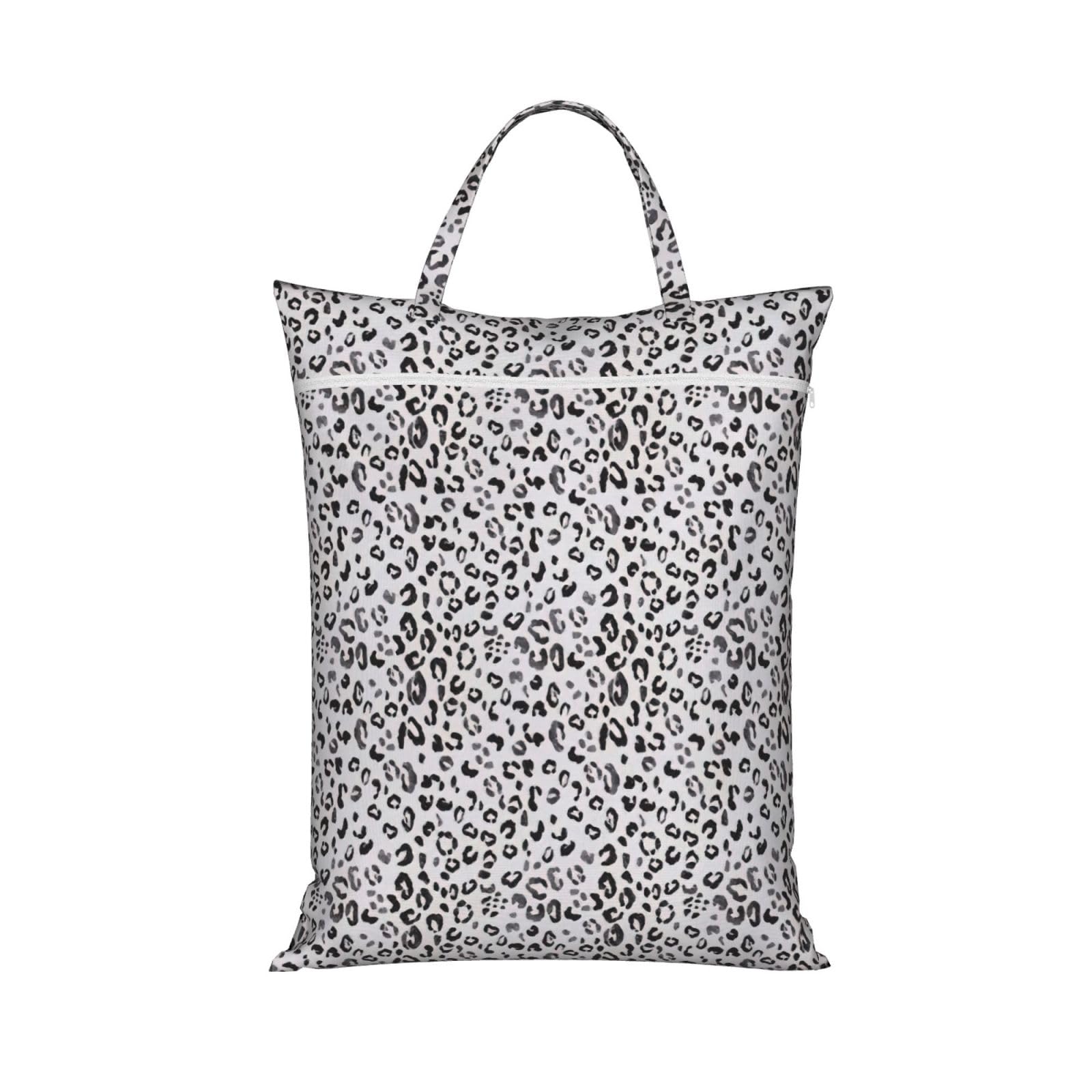 Pphgut 1 Pc Leopard Print Print Travel Laundry Bag Portable Dirt Clothes Bags Daily Hiking Camping Vacation