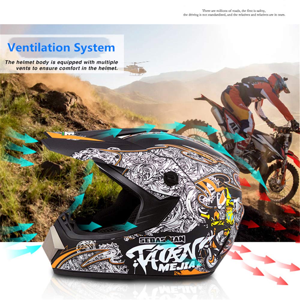 Motocross Fullface MTB Helm Kinder, ABS-Schale, Kin Produktbild-Vorschau 10