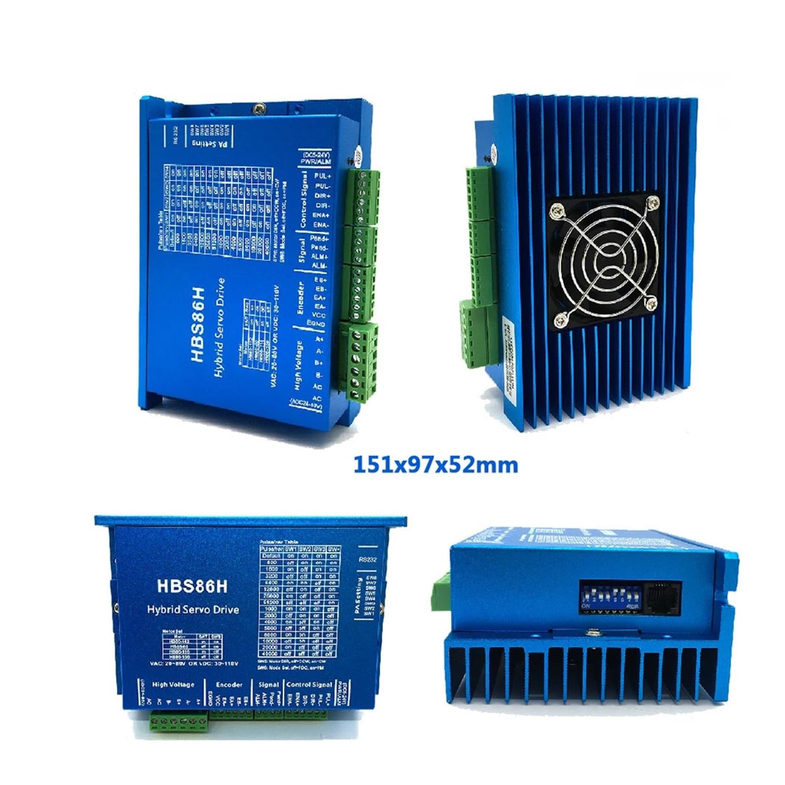 Nema 34 Closed-Loop-Schrittmotor-Kits 12 Nm Hybrid-Servomotortreiber HBS86H 86 Mm 2 PH Nema34 Schrittmotor-Schrittmotortreiber(4.5 N m)