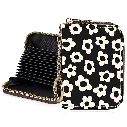 Credit Card Holder for Women,Small Rfid Wallet with Keychain Zipper,Cute