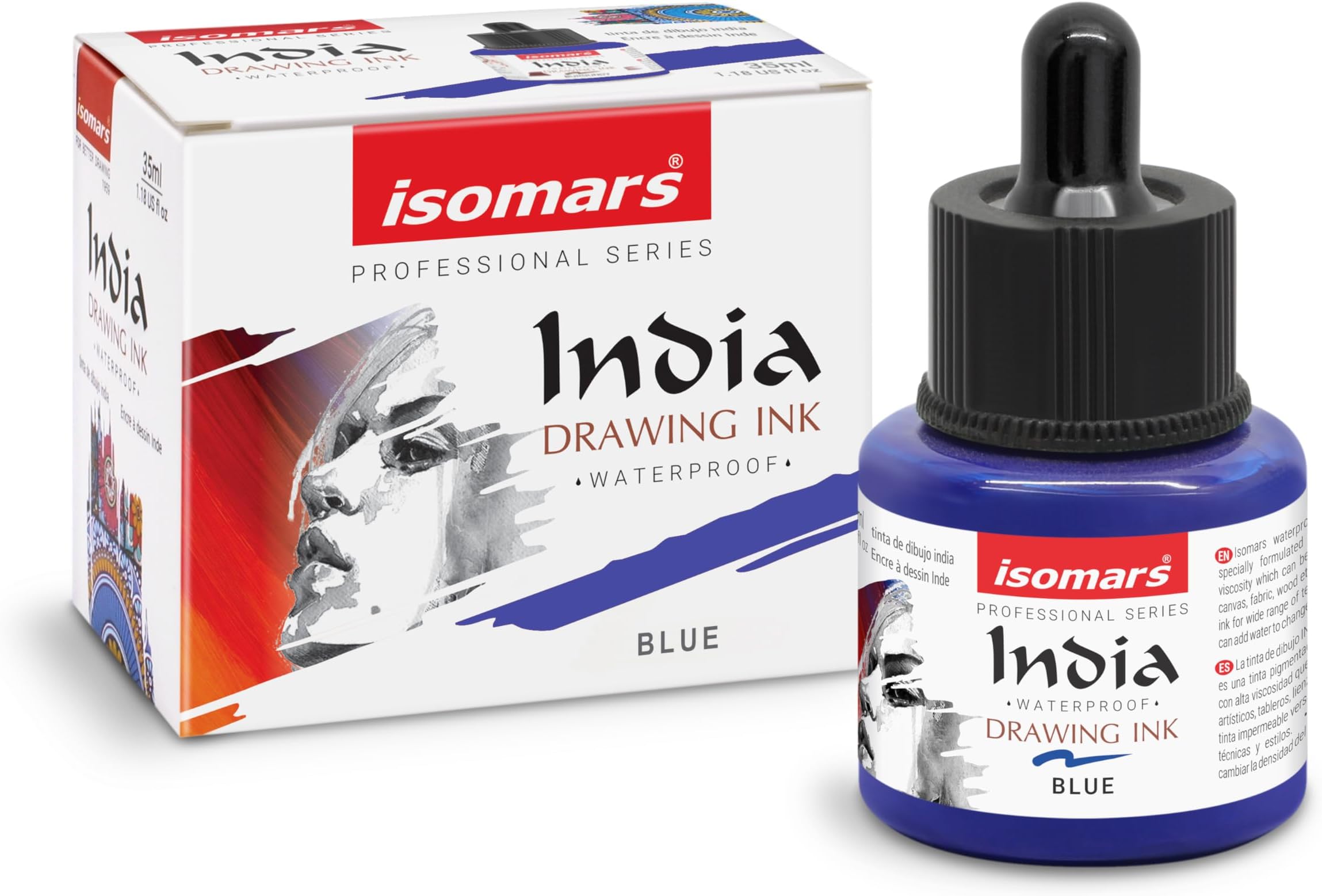 India Waterproof Drawing Ink 35ml - Blue