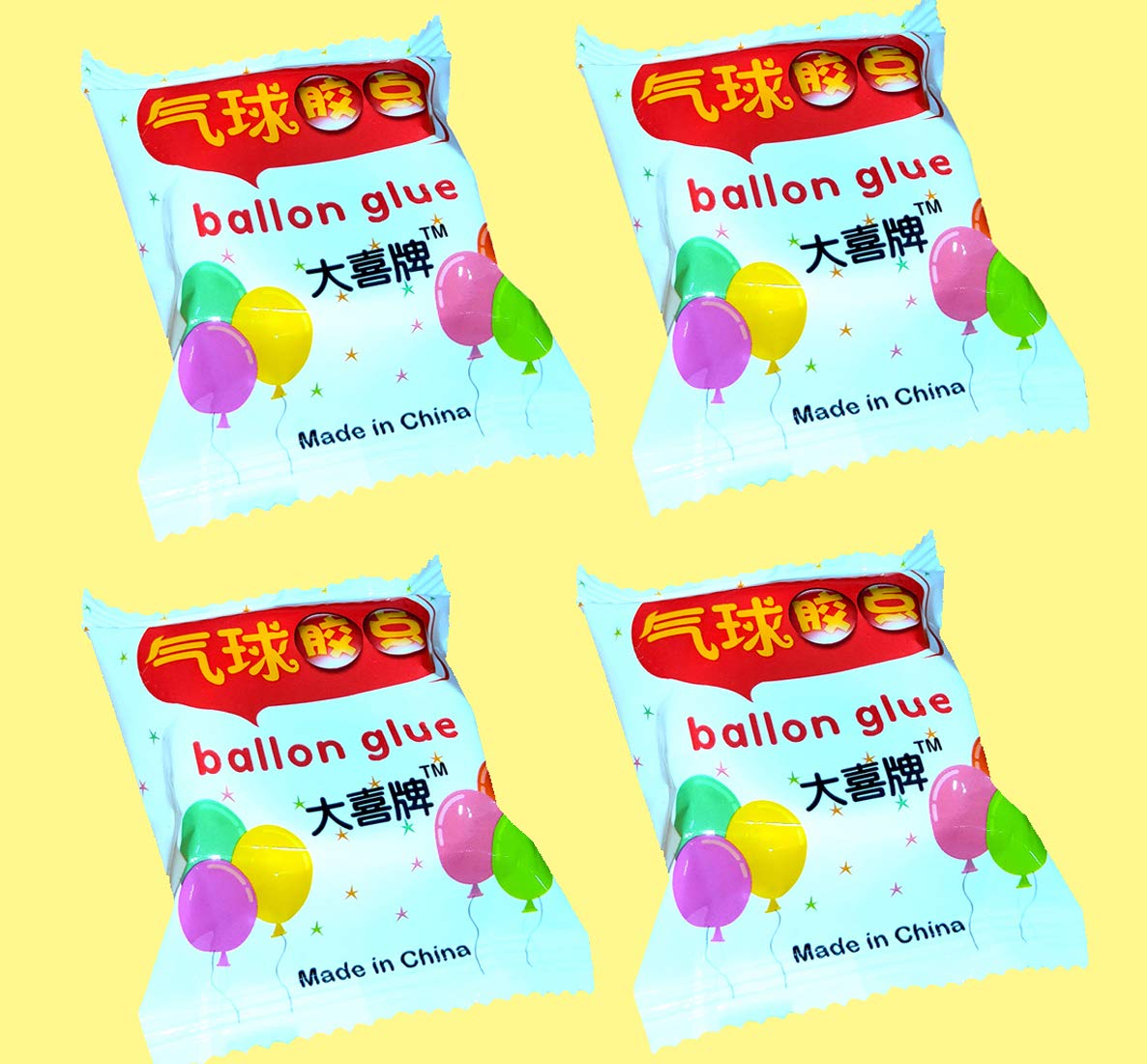 Qweezer 400 Pieces Balloons Glue Dots Double-Side Adhesive Glue Points Tape Dots Stickers Tape for Balloon Decoration, DIY Craft, Handmade Card (100Dots Each Roll)