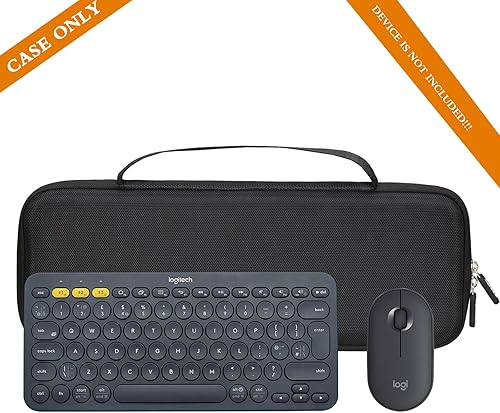 Vista 14 de Aproca Funda para teclado compatible con Logitech Pebble 2 Combo/Pebble Keys 2 K380s Bluetooth Keyboard y M350 i345 Mouse-Grey (solo funda)