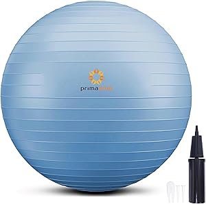 【Amazon.co.jp限定】プリマソーレ バランスボール 45cm 55cm 65cm 75cm 空気入れ付き アンチバースト 耐荷重300kg フィットネスボール ジムボール フィットネス