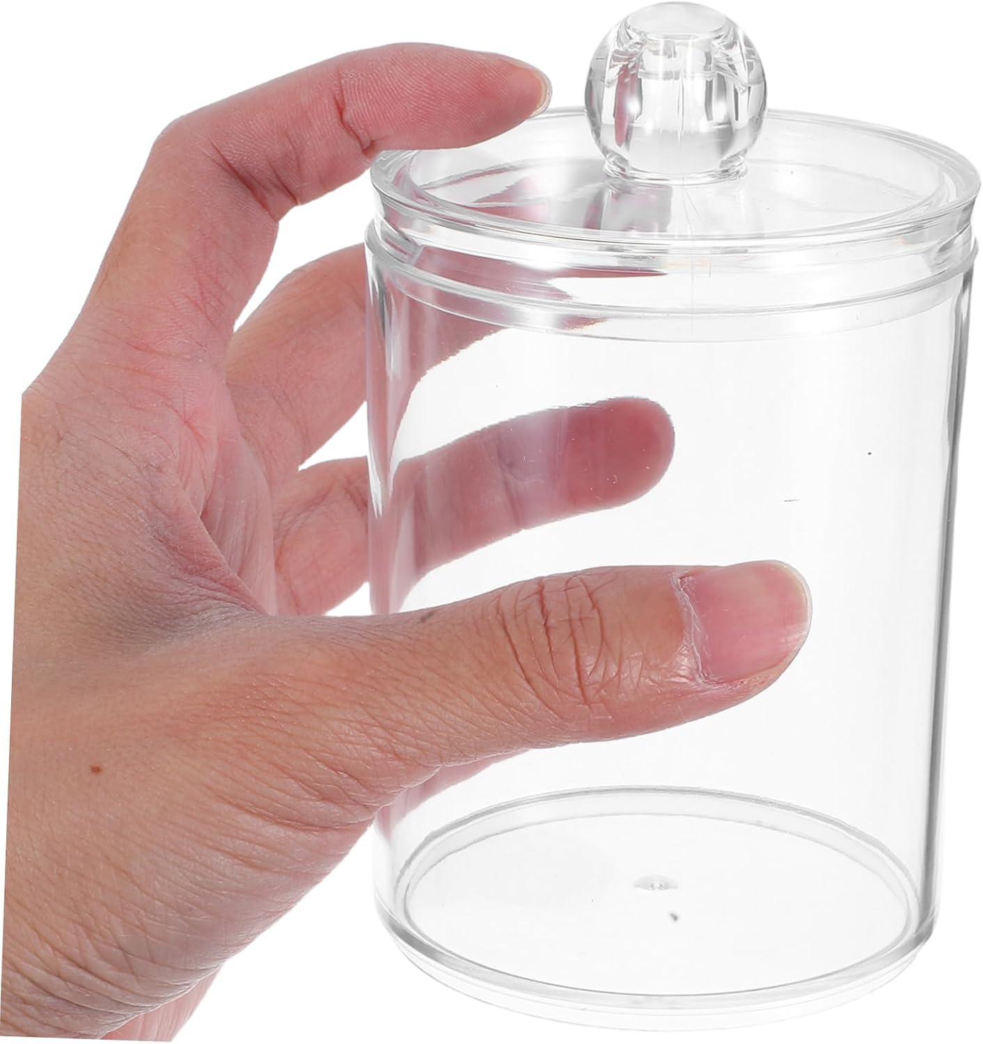 LIFKOME 2 Piece Acrylic Storage Jars for Bathroom with Lids