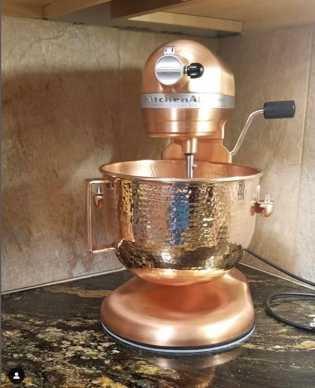 Sertodo Pure Copper 6 Quart Lift Stand Mixing Bowl compatible with Professional 6 quart 600 Series Mixers