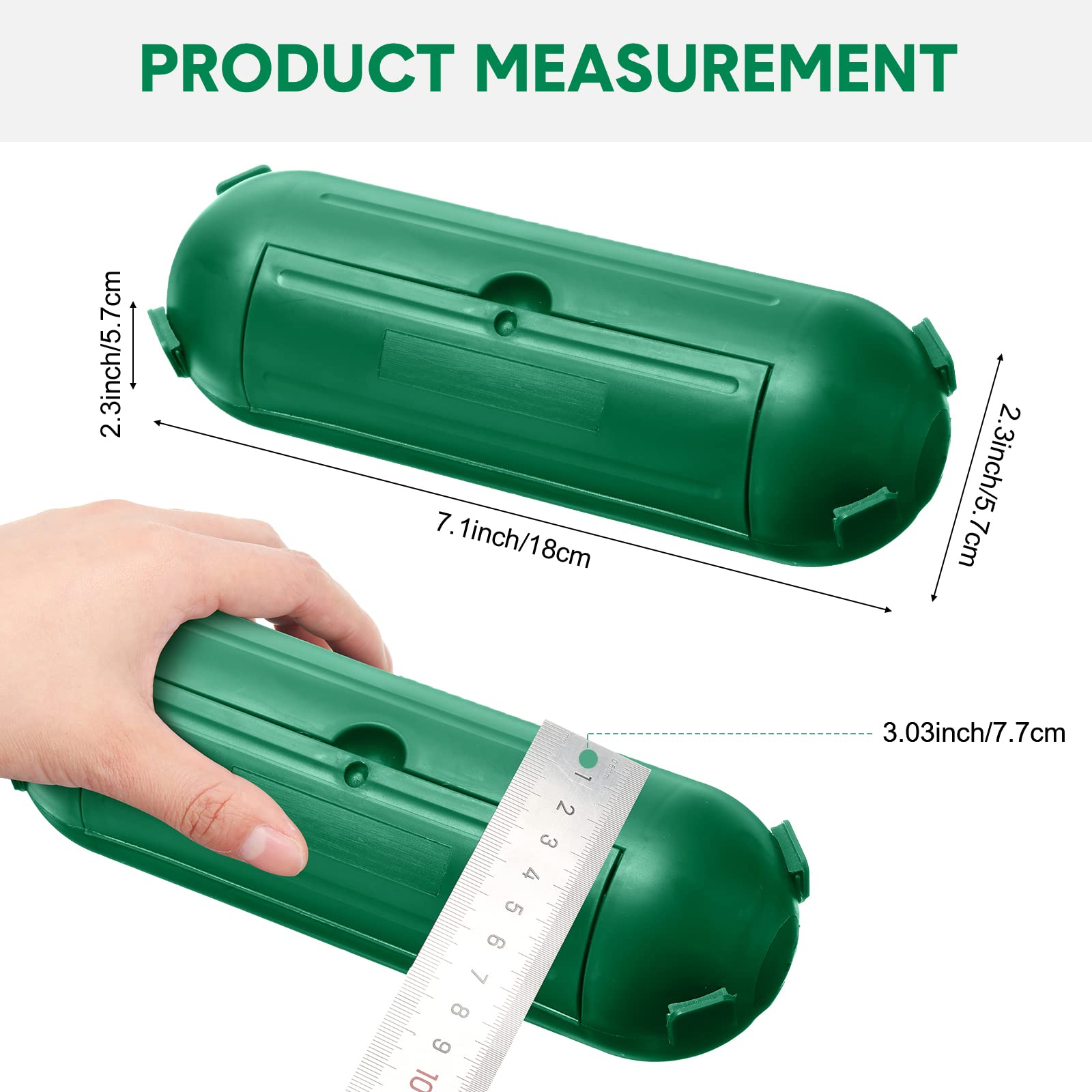 Weewooday Confezione da 8 coperture di sicurezza per cavi di prolunga per esterni, impermeabili, a forma di capsula, copertura per presa elettrica da esterno, impermeabile, copertura di sicurezza