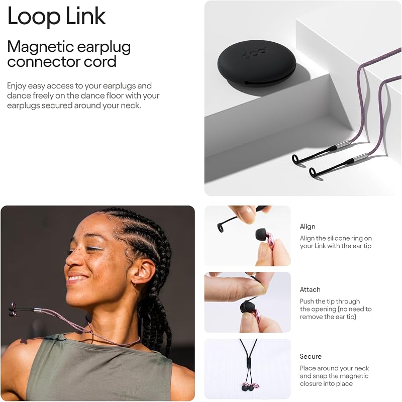 Loop Earplugs Social Plus Link Bundle (2-Pack) – Engage 2 Plus + Loop Experience 2 Plus + Link | Reusable Ear Plugs for Focus, Noise Sensitivity, Music, Parenting & More | 16dB/18 dB Noise Reduction image 6
