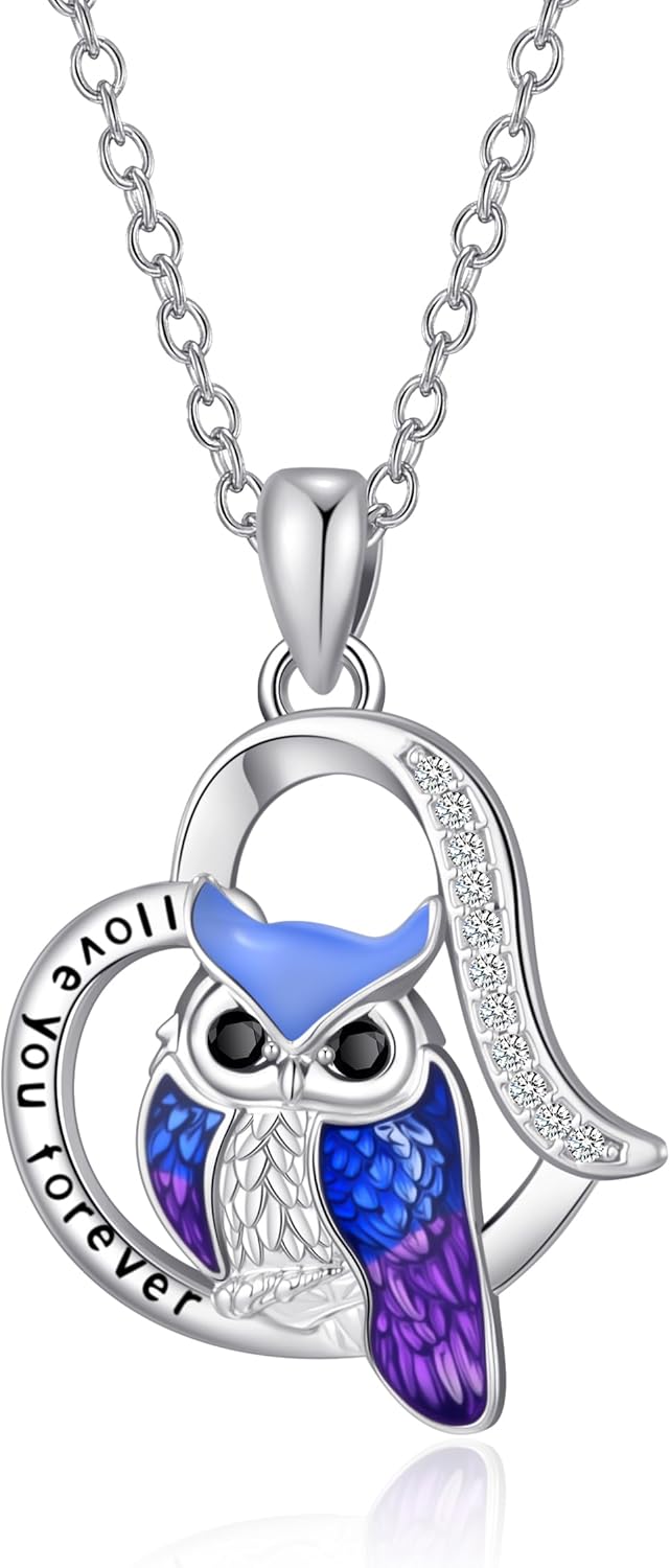 Owl Necklace for Women Owls Lover Bird Pendant Necklaces Mothers Day Christmas Gifts Jewelry for Women Grandmother Mom