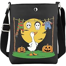 WCGXKO Funny Scary Movie Graphic Gift Horror Crossbody Sling Bag 90s Movie Horror Quirky Gift