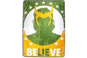 Toynk Marvel Studios Loki "Believe" Plush Throw Blanket