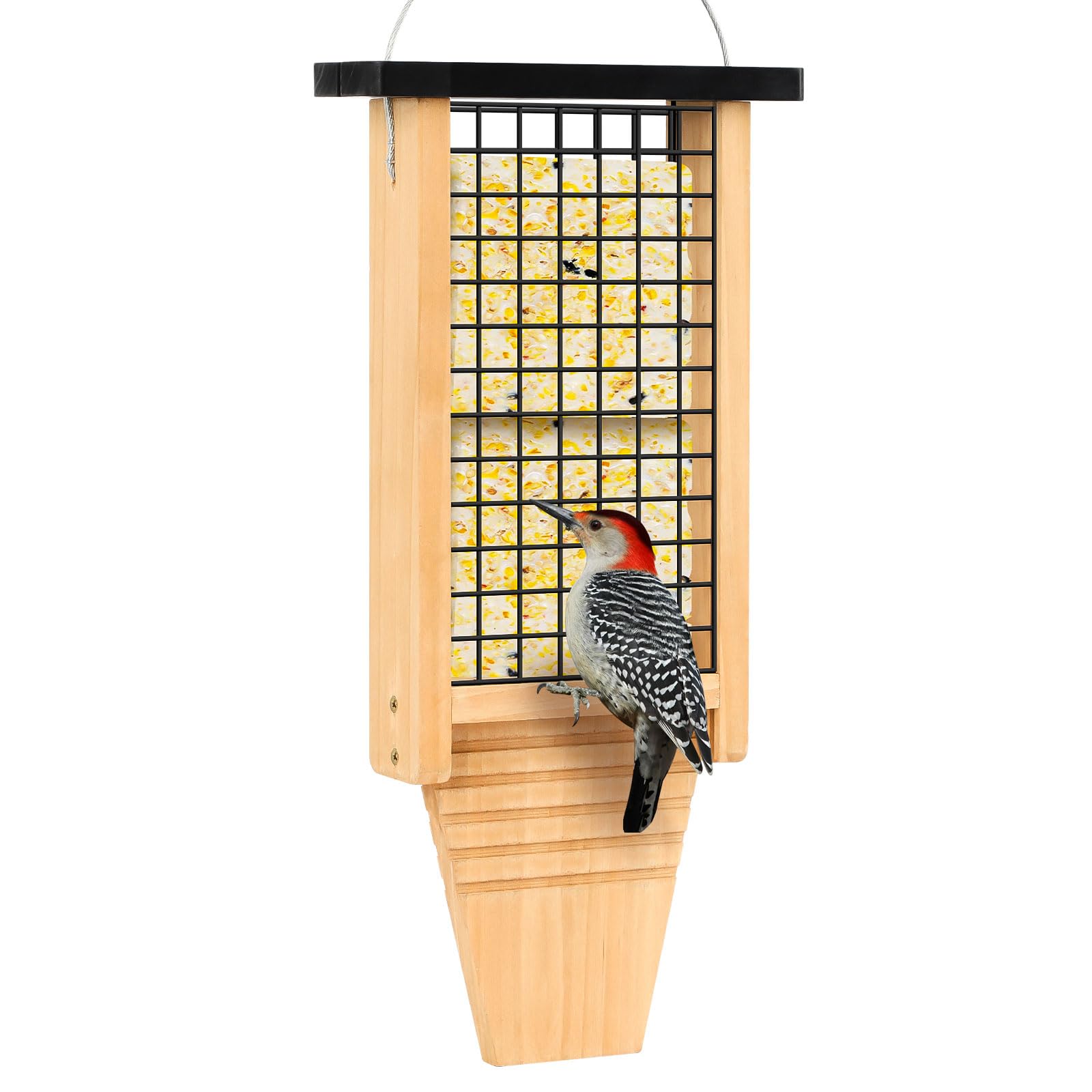 Gbekery Wooden Suet Bird Feeder
