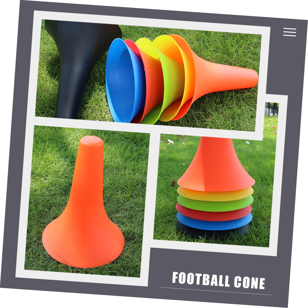 Toyvian - Lot De 75 Cônes De Marquage Plastique Pour Entraînement Sportif (roller, Football, Skate)