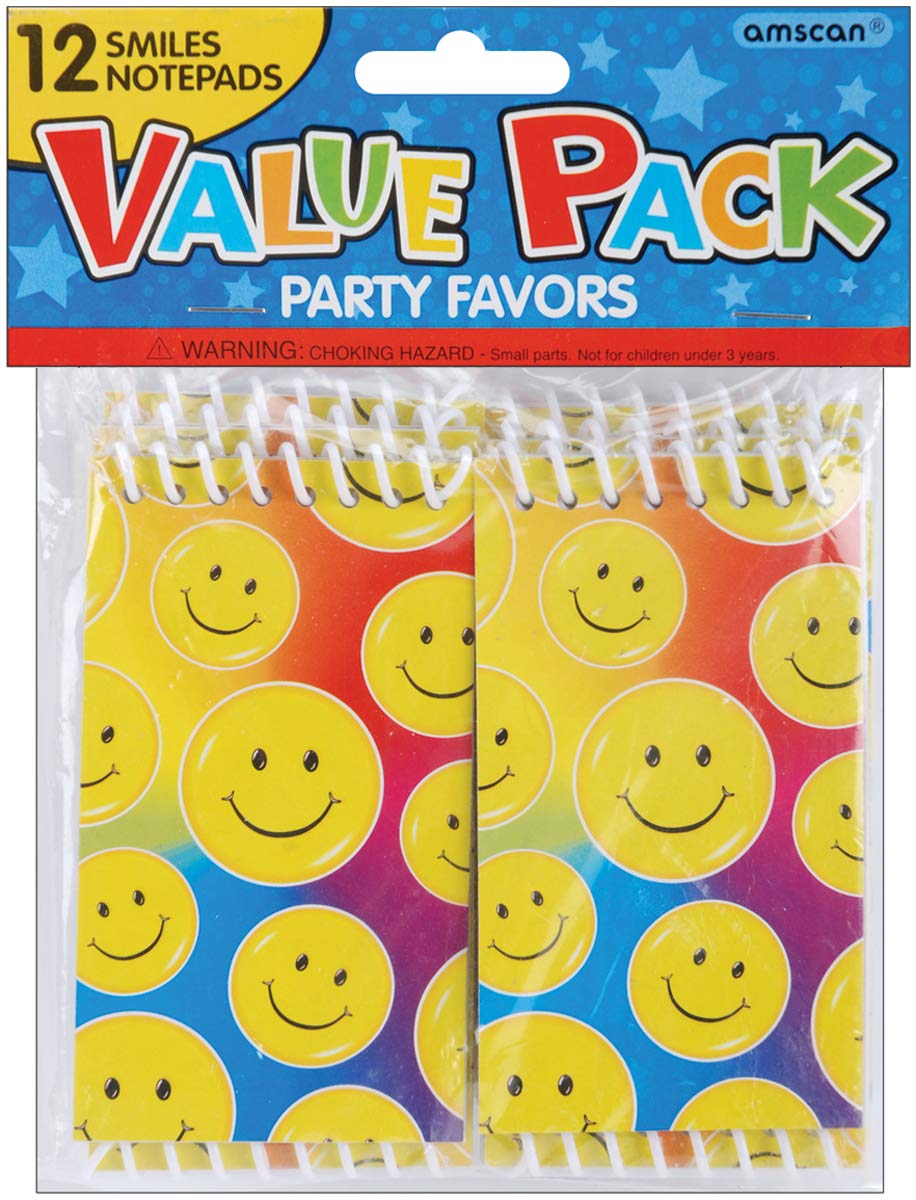 Bulk Buy: AMSCAN Party Favors 12/Pkg Smile Note Pads 390400