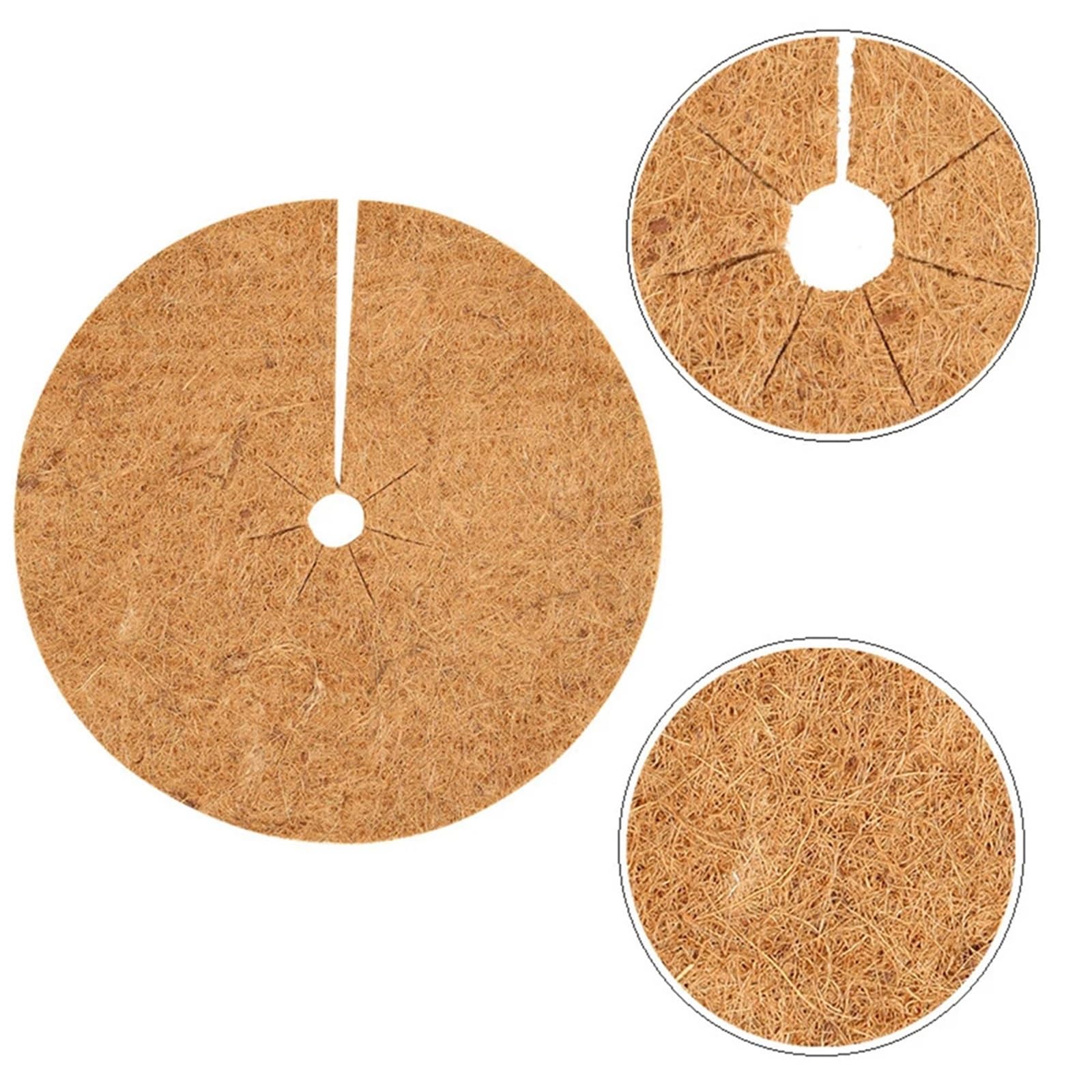 Kokosmatte 6er-Pack Kokosnussmulchschalen, Durchmesser 30 cm, Winterschutz for Pflanzen, Pflanzgefäße