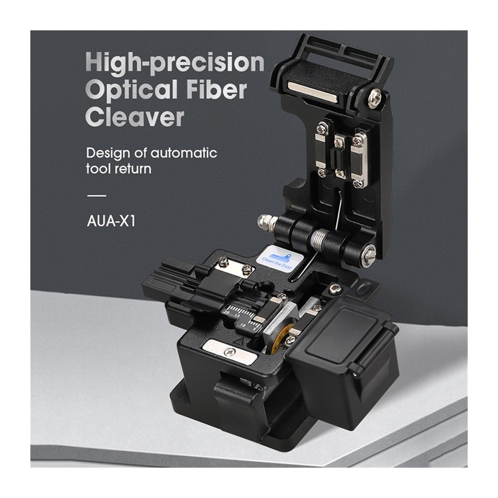 Cuchilla de fibra óptica, Cuchilla de fibra de alta precisión AUA-X1 Cuchilla de fibra FTTH Cuchilla de corte de fibra óptica Herramientas de corte Abrazadera tres en uno Ranura de 24 cuchillas de sup