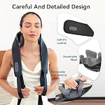 Snailax Cordless Neck and Shoulder Massager for Women & Men, Home Office | Shiatsu Deep Tissue Back Massager with Heat, Rechargeable, Adjustable Straps, Gift for Mom Dad Women Men