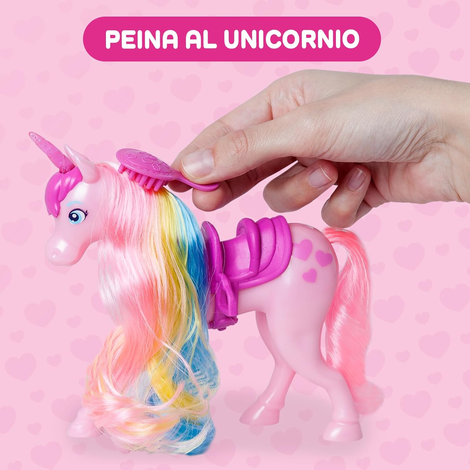 KOOKYLOOS Rainbow Unicorn – Unicorn with Real Hair and Iris Doll. Includes Rainbow Unicorn, Exclusive Iris Doll, Fashionable Clothes and Shoes, 1 Brush and 1 Accessory