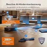 roborock Qrevo Edge 2 Set Robot Aspirateur Laveur, 25 000 Pa, Lavage des Serpillières à l'eau Chaude à 80°C, Évite 280+ Obstacles, Système Anti-enchevêtrement, 7,98cm Mince,Technologie FlexiArm, Noir - 8
