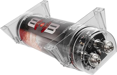 Vista 7 de Belva - Capacitor / tapa de potencia para el audio del auto de 1,0 faradio con visor rojo. BB1D