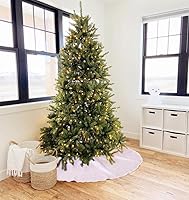 Vista 2 de Faldón para árbol de Navidad de 36 pulgadas, color blanco iridiscente, con lentejuelas, tapete pequeño para árbol de Navidad, decoración para fiesta