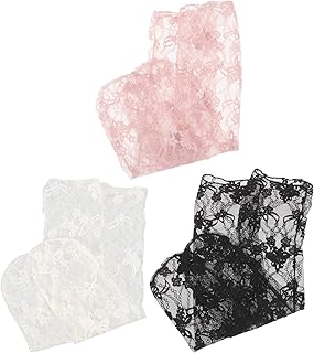 BESPORTBLE 3 Pares De Meias Para Mulheres Meias Femininas De Luxo Meias Elegantes Meias Da Moda Meias Femininas Meias De Renda Meias Arrastão Meias Curtas Meias Macias Tecido Feminino