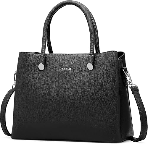 Miniatura 9 de Bolso de mano con asa superior para mujer, de piel sintética, con correa de hombro desmontable para uso casual, trabajo, viajes Caqui