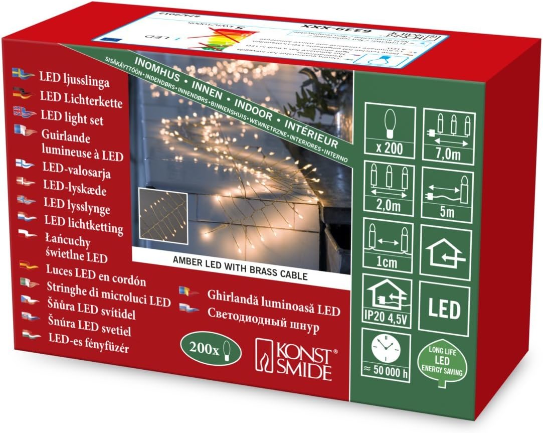 Konstsmide Christmas Lights Indoor LED Naked Wire Pin Wire Cluster