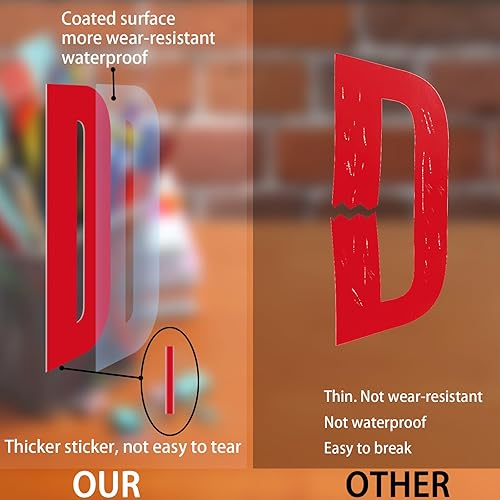 Miniatura 4 de 780 piezas de 10 hojas de calcomanías de letras, calcomanías de vinilo con números de buzón, calcomanías autoadhesivas impermeables para buzón,