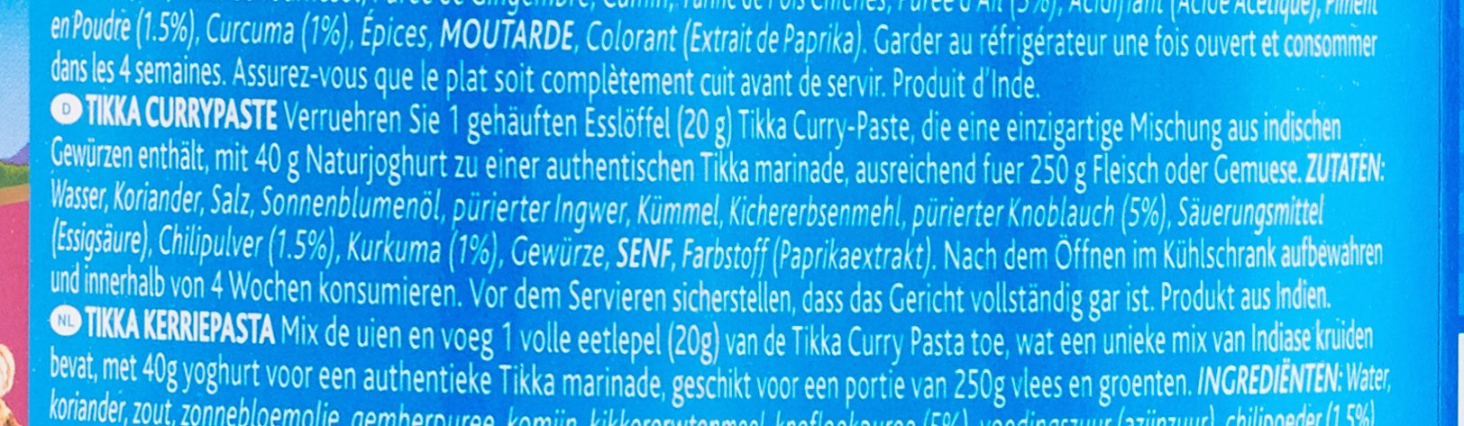 Rajah Tikka Currypaste – Scharfe Gewürzpaste angelehnt an das beliebte englische Tikka-Curry – Ideal zum Würzen von Fleisch, Fisch oder Gemüse – 1 x 300 g