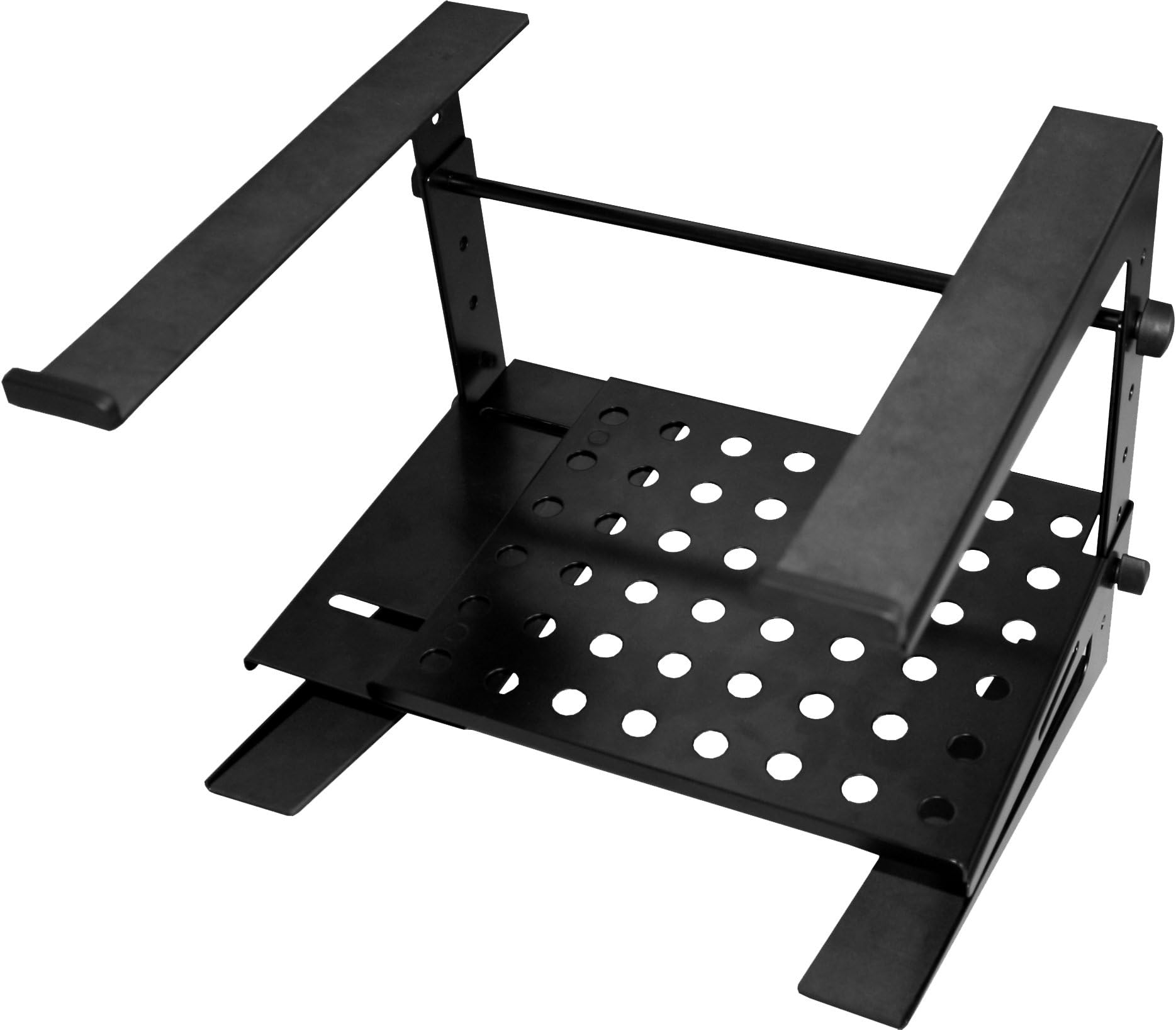 JamStands by Ultimate CJSLPT200 Standard Portable Collapsible DJ Laptop Stand with Tray - Black