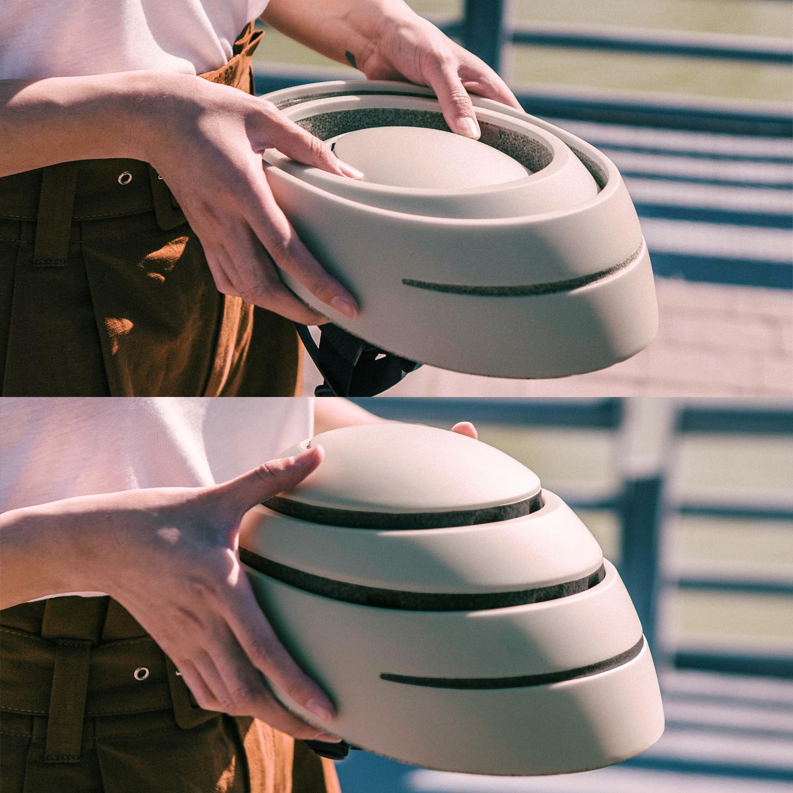 CLOSCA. Faltbarer Helm für Fahrräder und E-Scooter. Leicht, kompakt und Zertifiziert. Unisex-Design für Damen und Herren. Fahrradhelm für Erwachsene, ideal für Radfahren und Stadtfahrten.