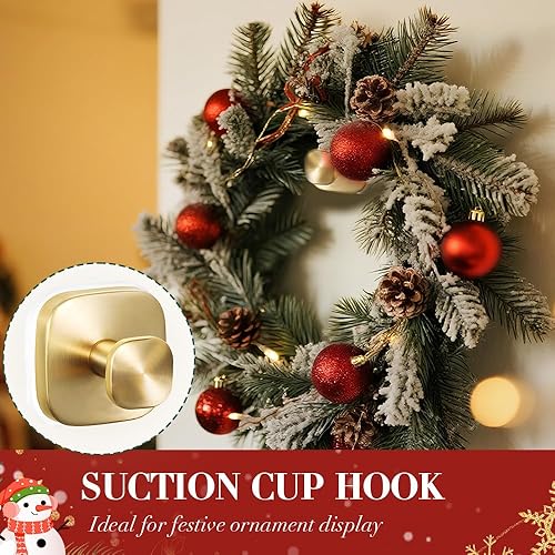 Miniatura 7 de Ganchos de ventosa para coronas de puerta en ganchos de ventosa de cristal para ducha, soporte para colgar coronas de Navidad, gancho para colgar