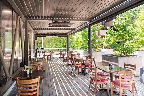 Miniatura 9 de Bromic calentador eléctrico inteligente radiante infrarrojo de tungsteno para patios Negro