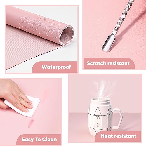 Miniatura 4 de Subay Tapete de mesa para arte de uñas, solo para usar como cojín de reposabrazos, de microfibra suave, de piel sintética, para reposabrazos,