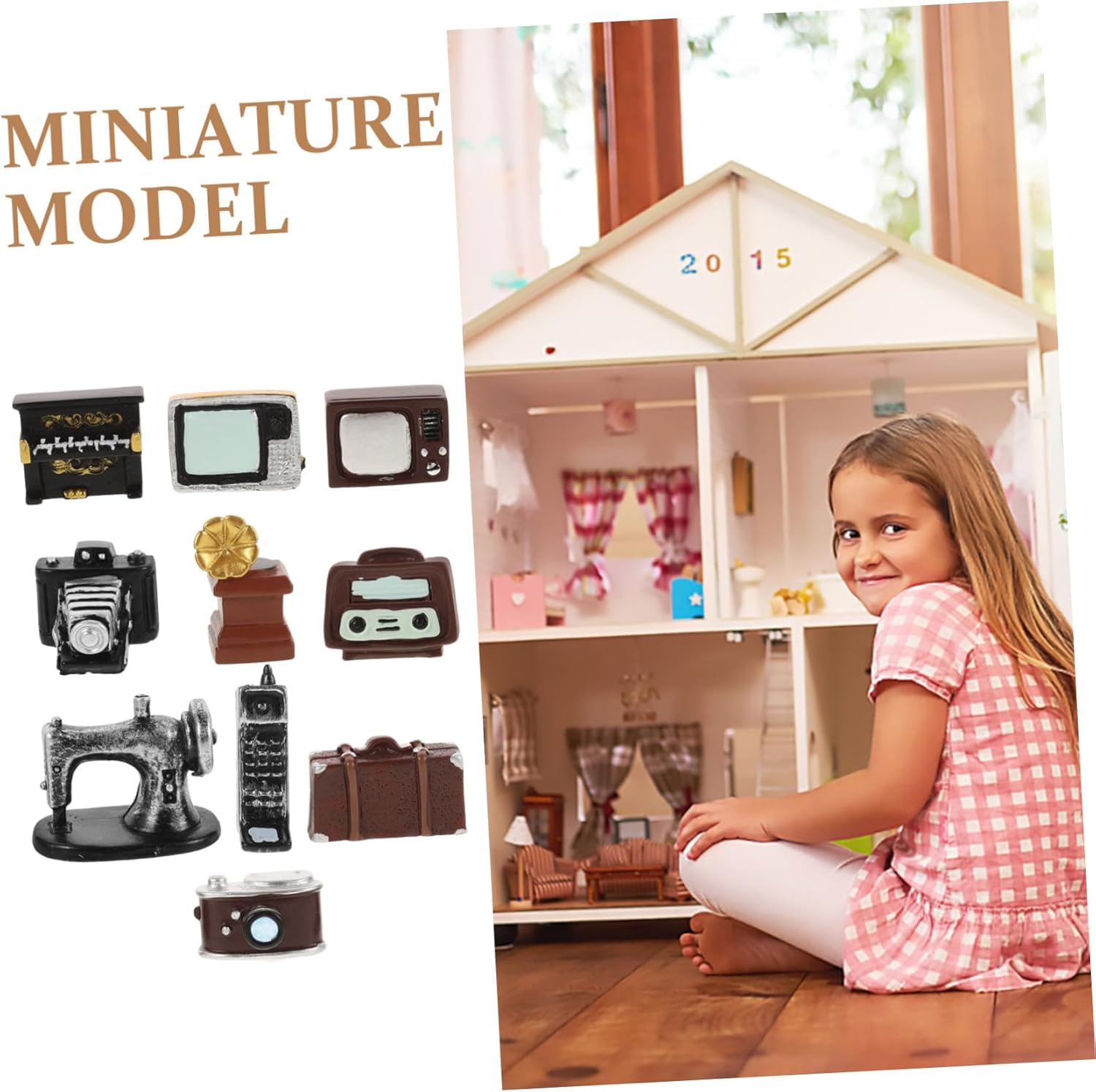 BESPORTBLE 1 Set Miniature Decorative Furniture Model Retro Home Appliances for Mini House Decor Lovely Doll Furniture Accessories for DIY and Life Scenes