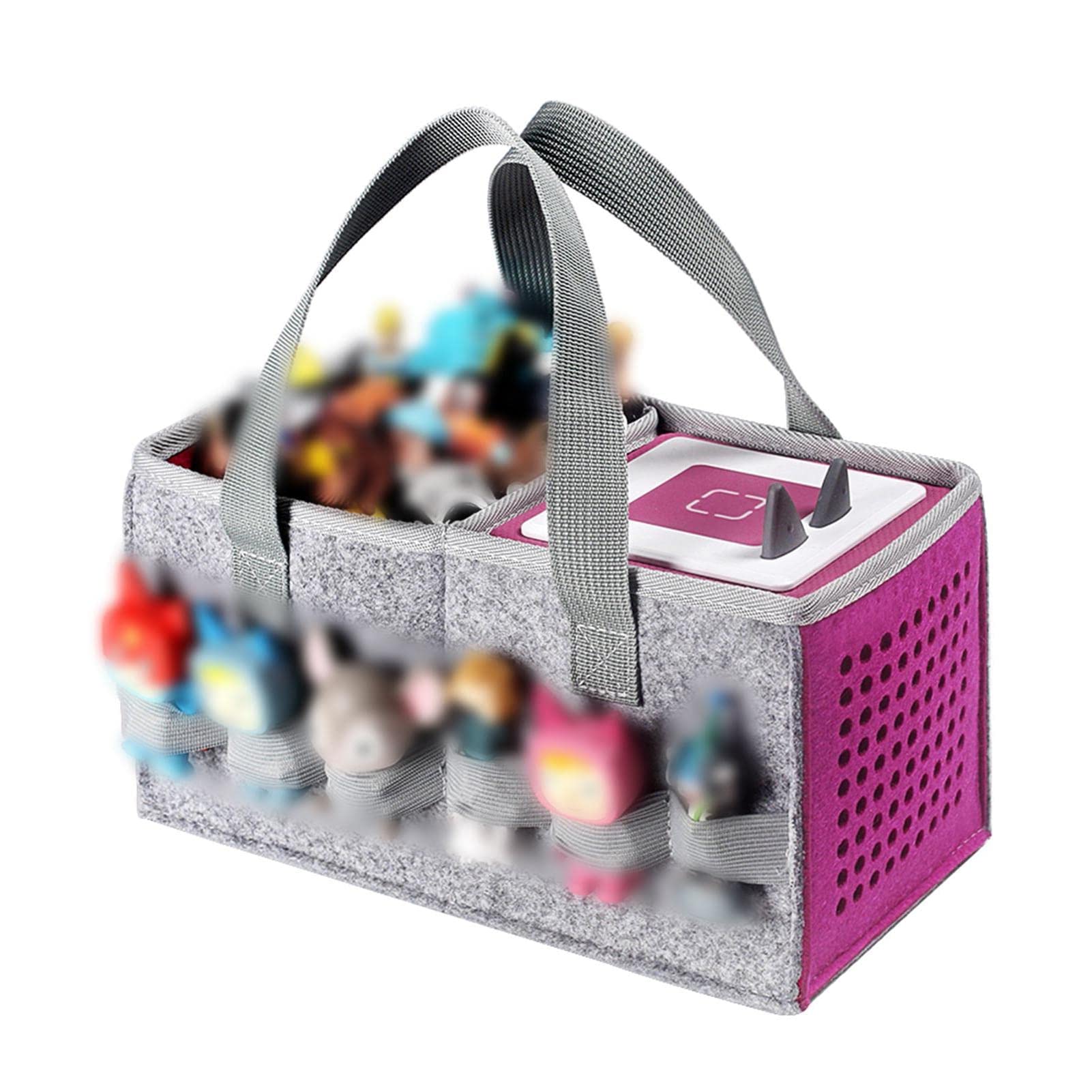 Étui De Transport Pour Toniebox - Sac De Voyage Grande Capacité (30-40 Tonies) - Pliable, Avec Trou Pour Son - En Feutre Qualité