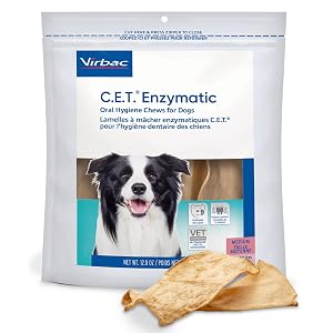 Virbac C E T Enzymatic Oral Hygiene Chews for Dogs Medium - Plaque Tartar Control - Single Layer