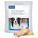 Virbac C.E.T.® Enzymatic Oral Hygiene Chews for Dogs, Medium - Plaque & Tartar Control - Single Layer Beefhide with Exclusive Dual-Enzyme System & Tasty Chicken Flavor - Easy to Give Dog Dental Chew