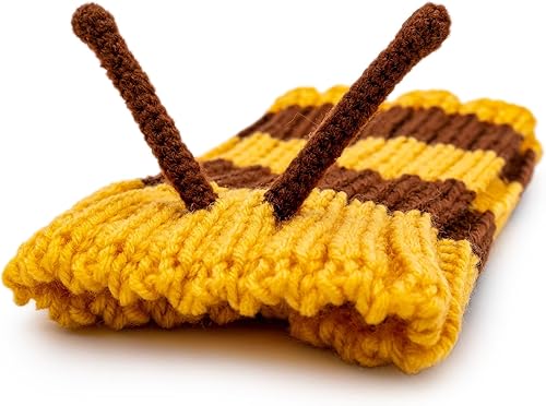 Miniatura 3 de Zoo Snoods Disfraz de Bumble Bee Tejido de punto para perro para mascotas, cubierta cálida para el cuello para Halloween e invierno (M)