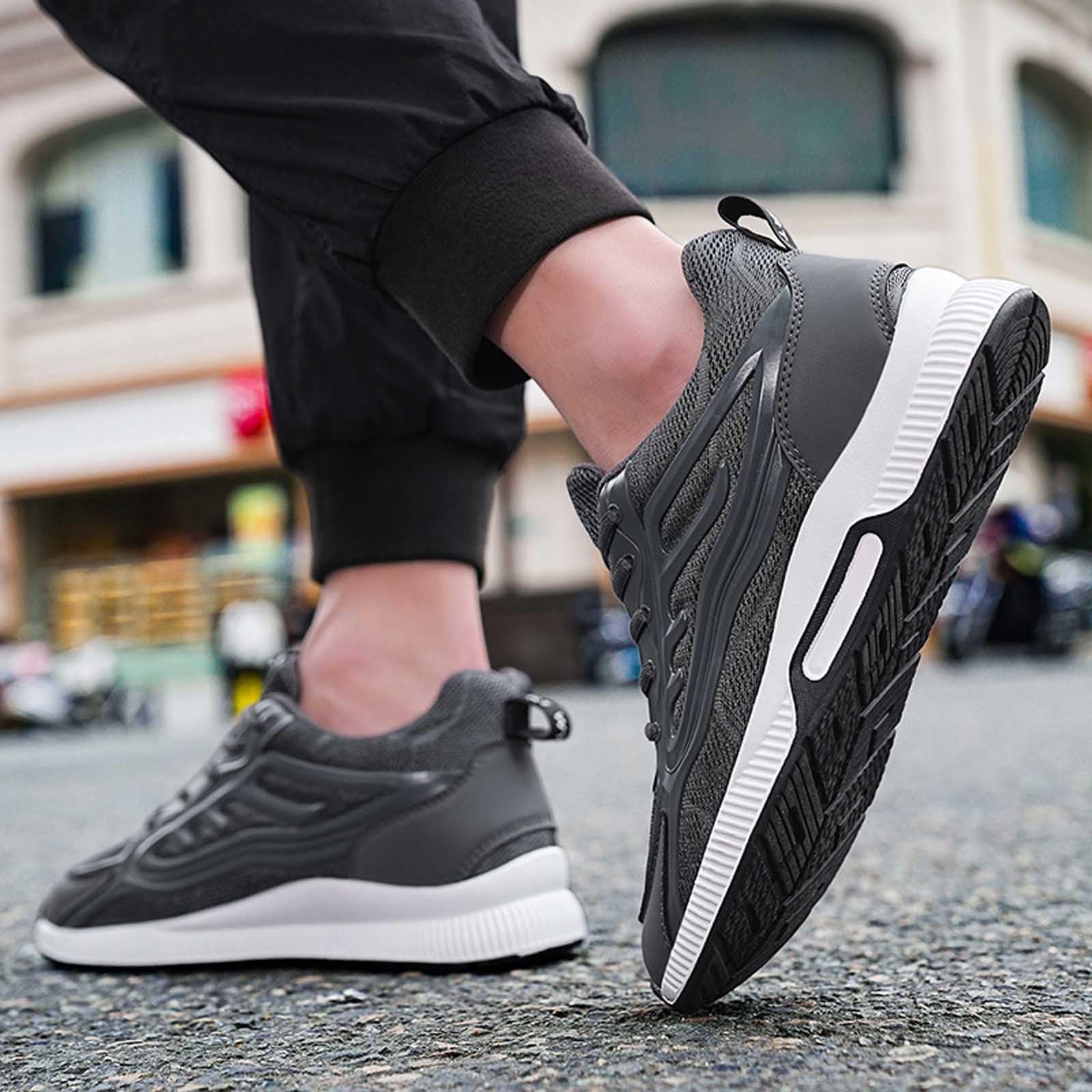 Scarpe da Ginnastica da Uomo Scarpe Palestra Uomo Pianta Larga Tennis Sneakers Alte Camminata Nero Invernali Padel Pallavolo Sneaker Tela Estive Montagna Jogging 52 in Bianche Sport Traspiranti Men